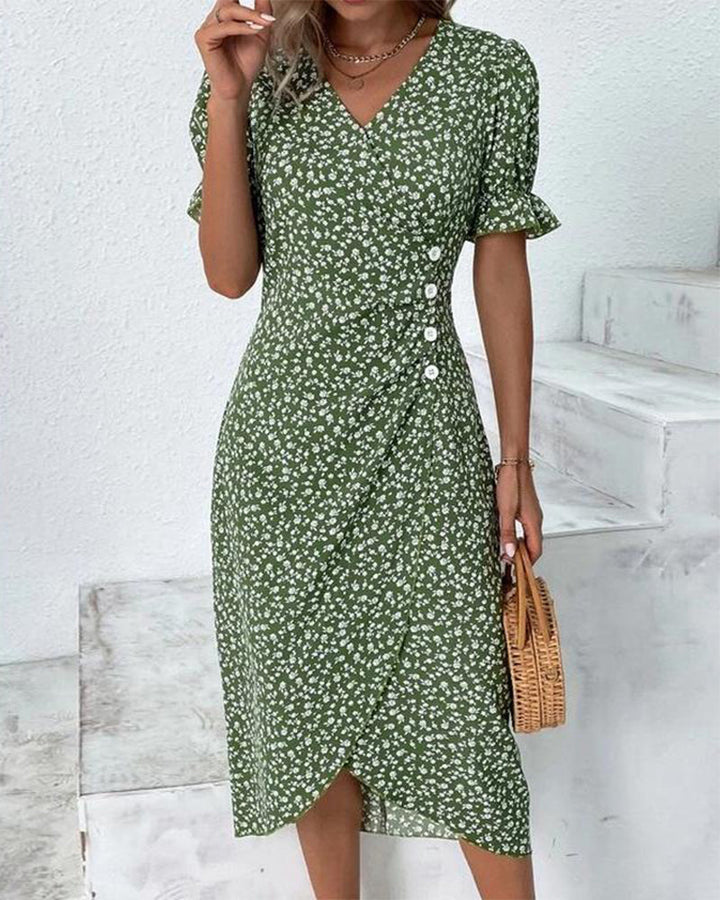 Margot | Floral Summer Dress With Graceful Tummy Coverage