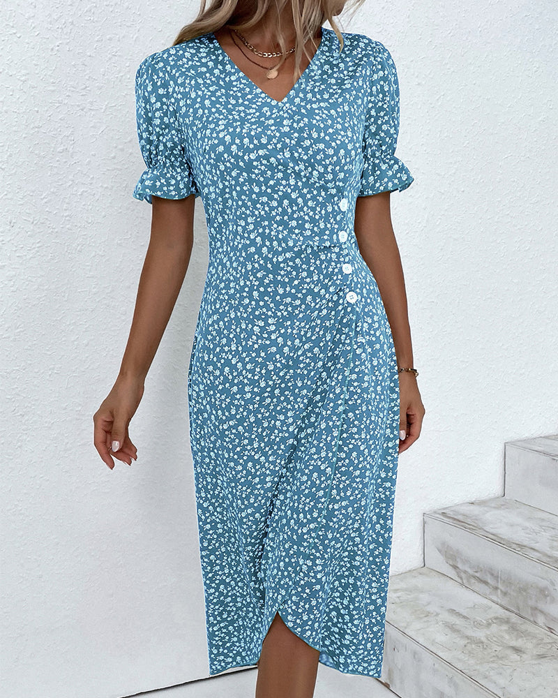 Margot | Floral Summer Dress With Graceful Tummy Coverage