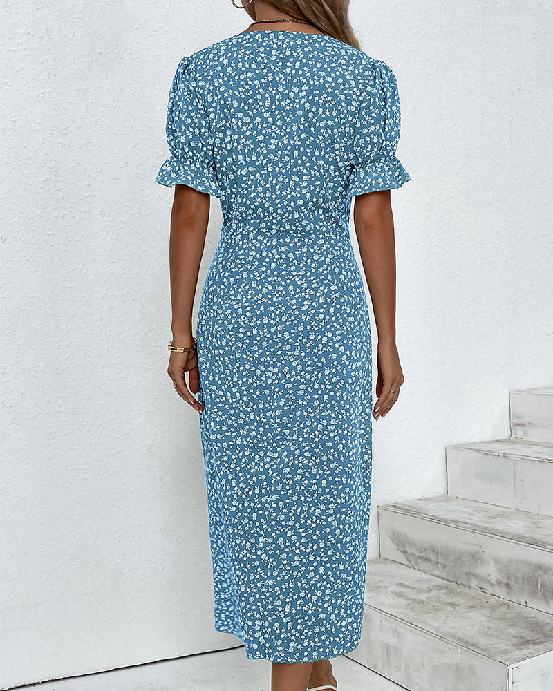 Margot | Floral Summer Dress With Graceful Tummy Coverage