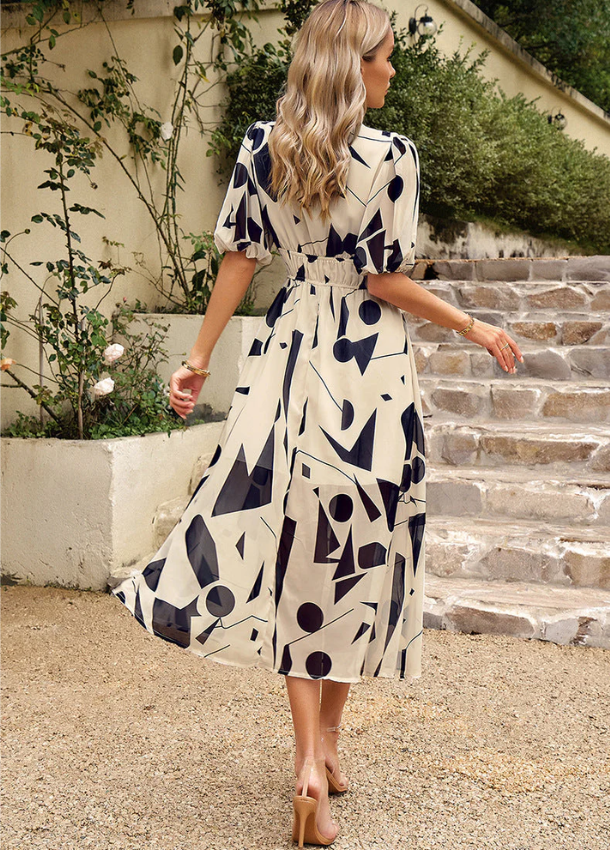 Clarissa | Flattering Floral Midi Dress