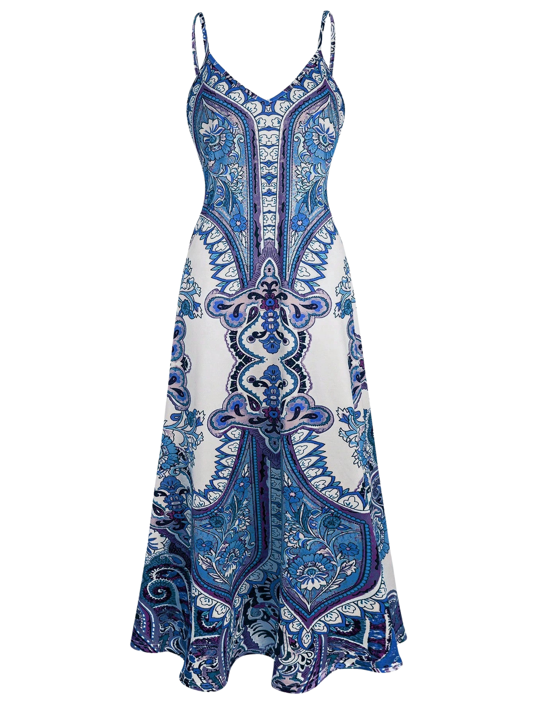 Sammy | Boho Floral Print Sleeveless Dress