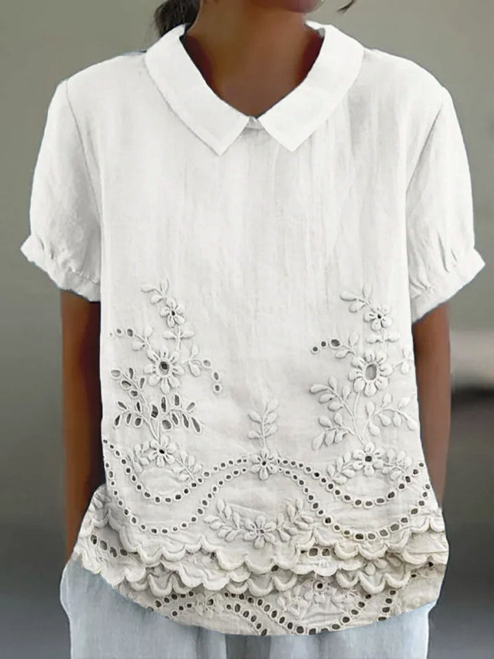 Josephine | Floral Embroidered Shirt