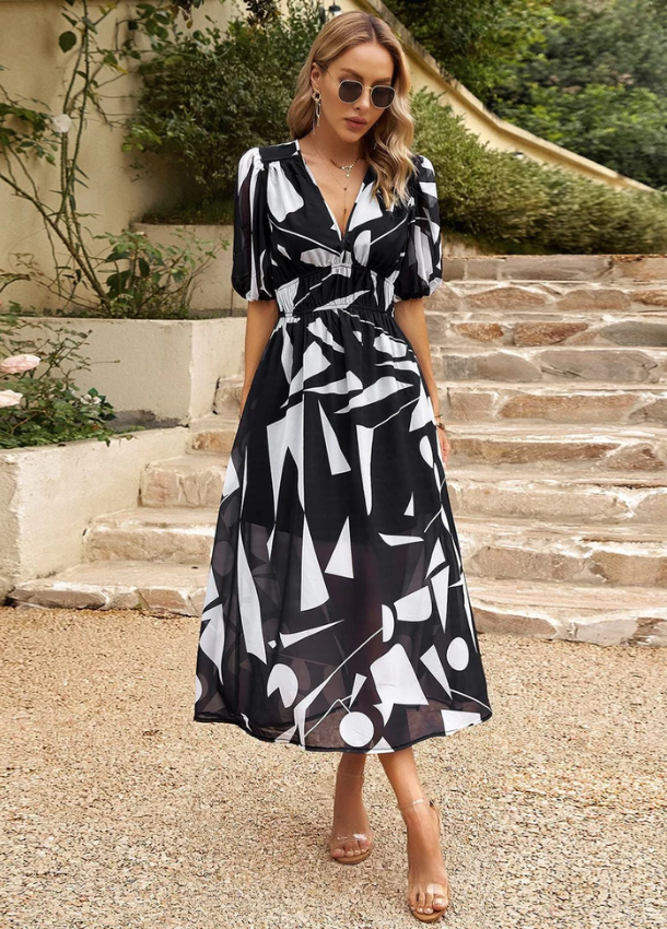 Clarissa | Flattering Floral Midi Dress