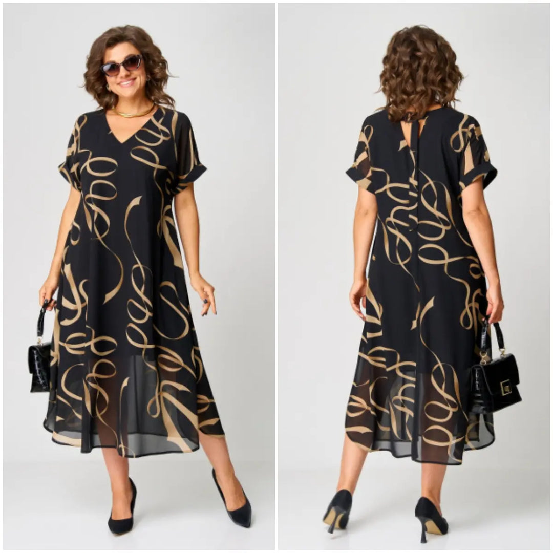 Valessia | Printed Midi Dress