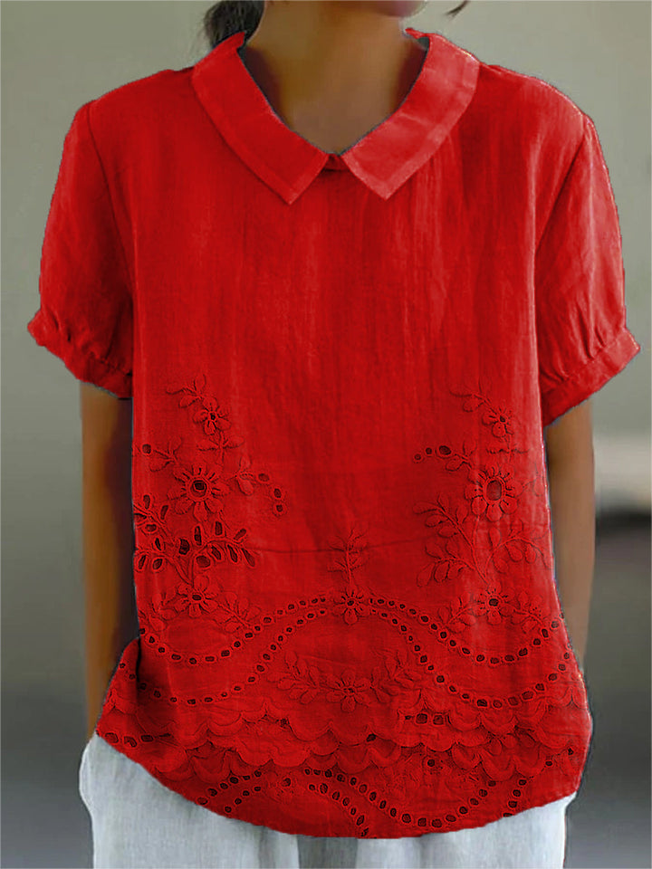 Josephine | Floral Embroidered Shirt