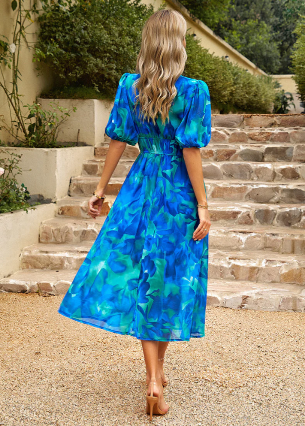 Clarissa | Flattering Floral Midi Dress