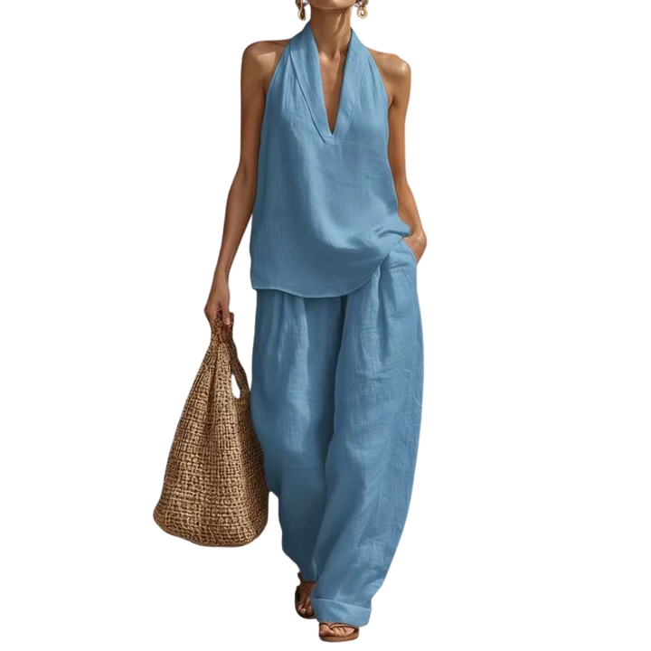 YURI™ – Breezy Halter Wide-Leg Two Piece Set