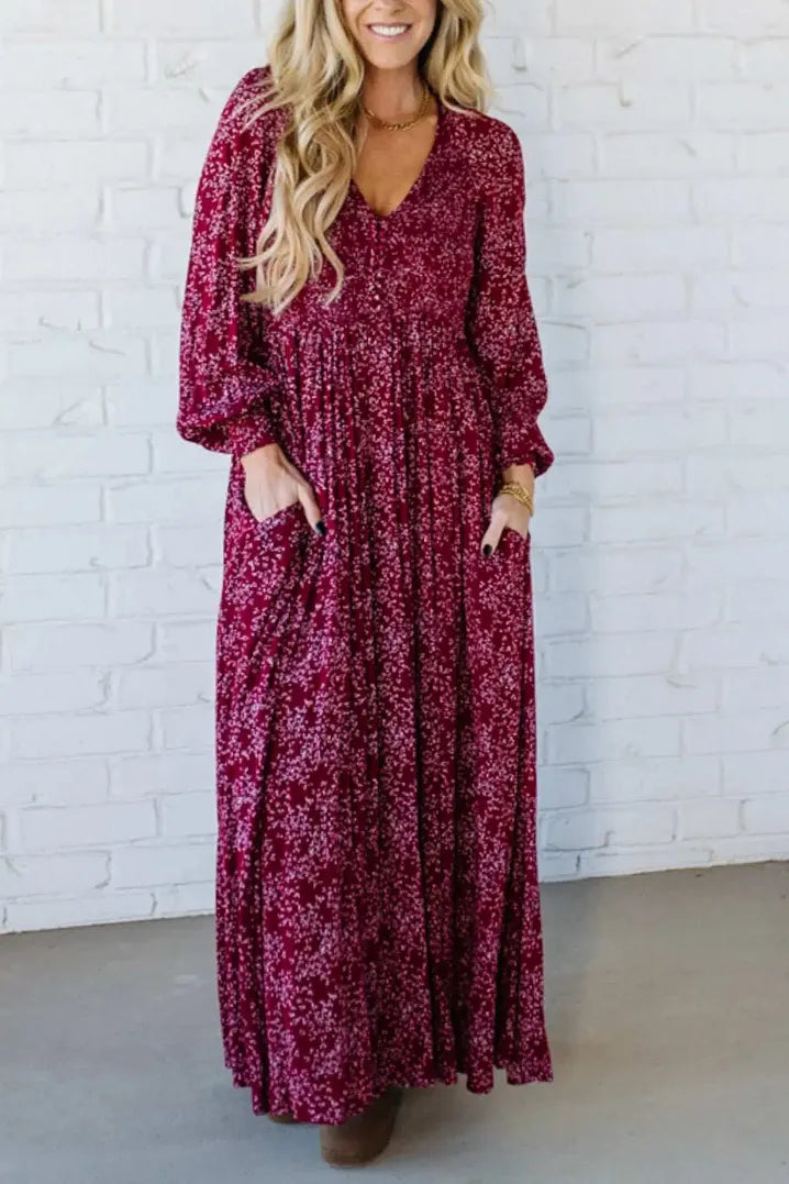 Carissia | Long Sleeve Maxi Dress