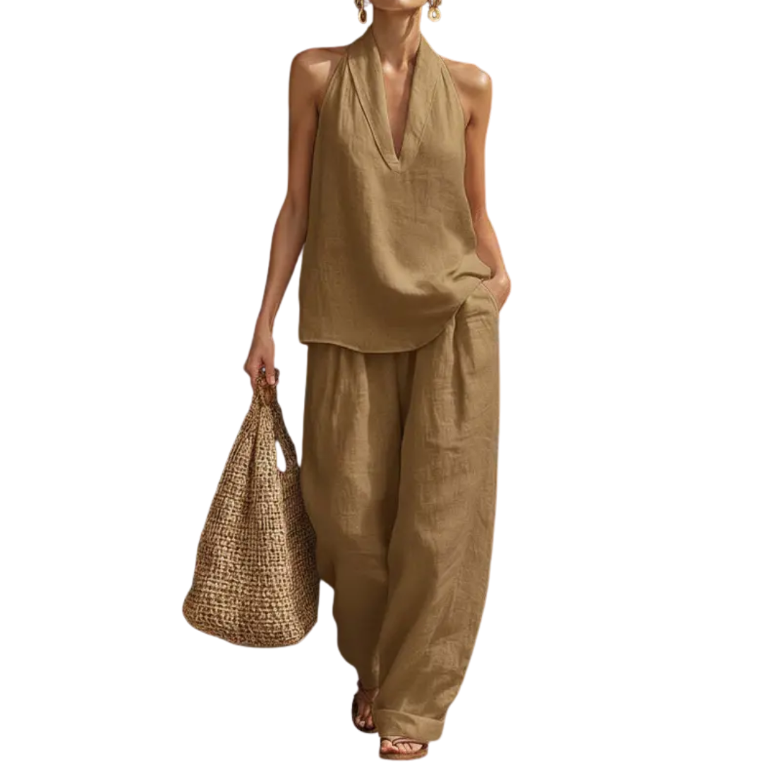 YURI™ – Breezy Halter Wide-Leg Two Piece Set