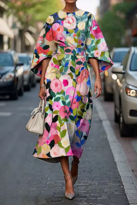 Fioralisse Floral Midi Dress