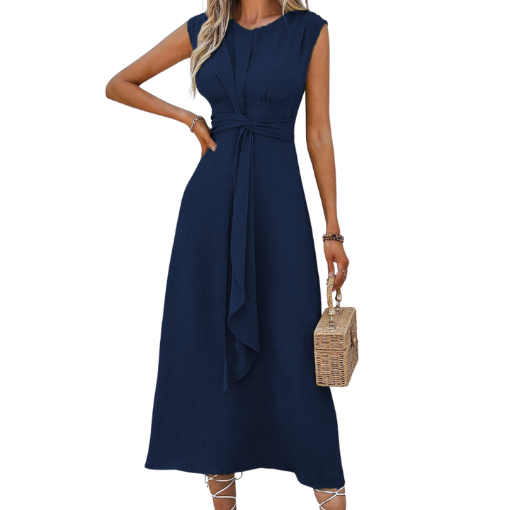 MIYA™ | Stylish Waist-Tie Long Sleeveless Dress