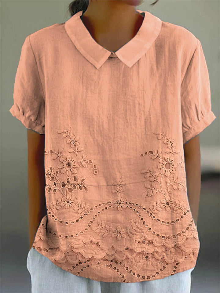 Josephine | Floral Embroidered Shirt
