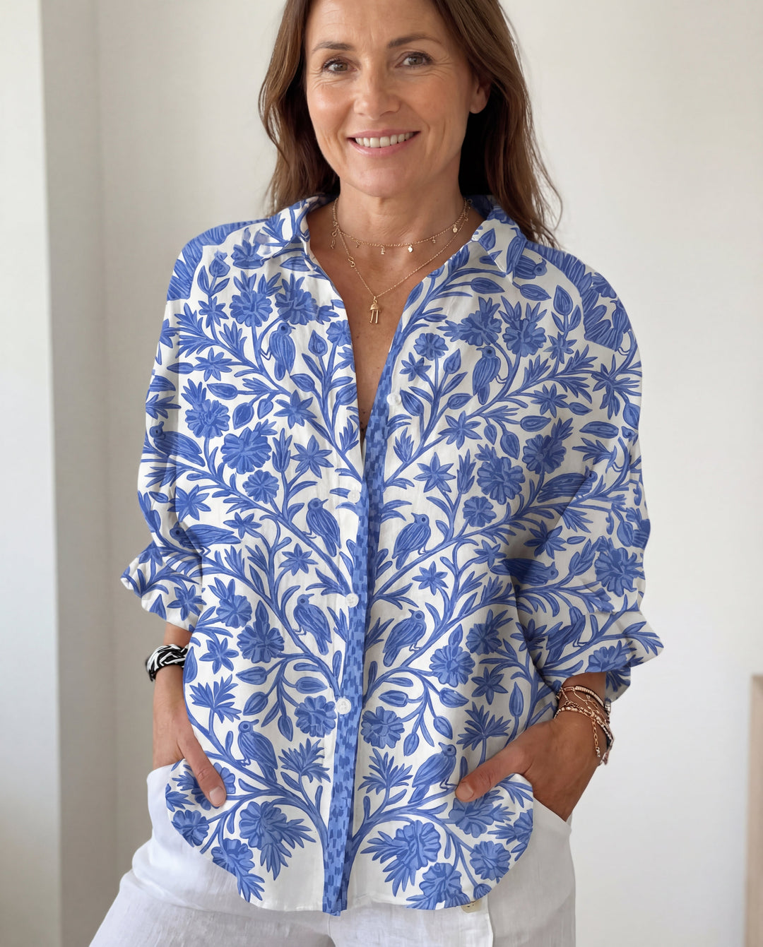 Isabelle | Blue Floral Blouse