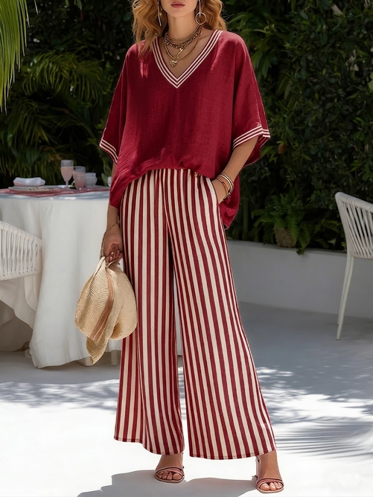 Rosa | Two-Piece Striped Set