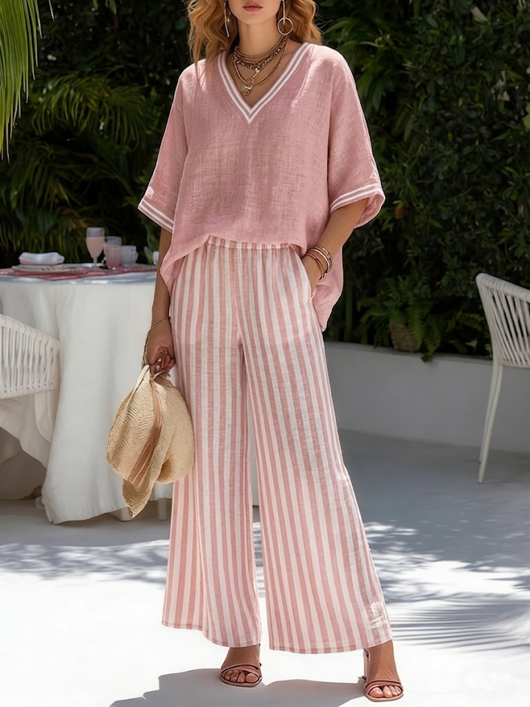 Rosa | Two-Piece Striped Set