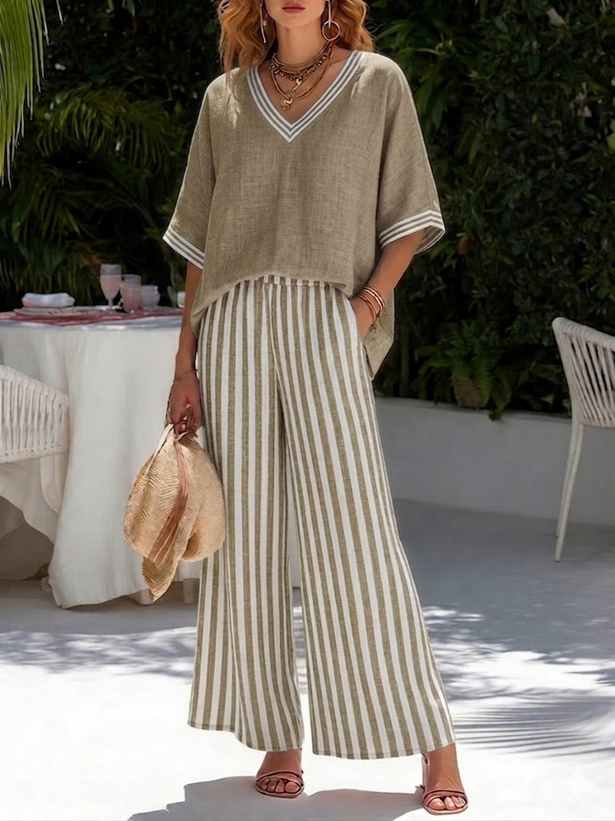 Rosa | Two-Piece Striped Set
