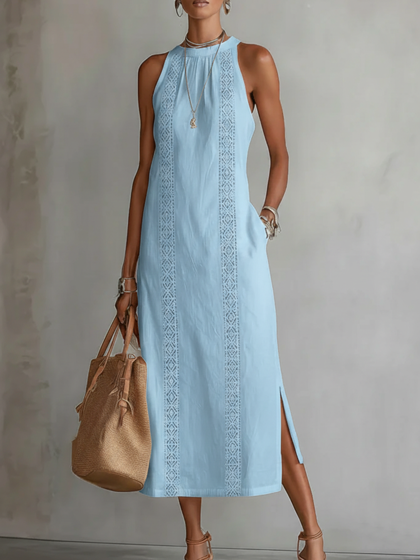 Jimena | Cotton Linen Midi Dress
