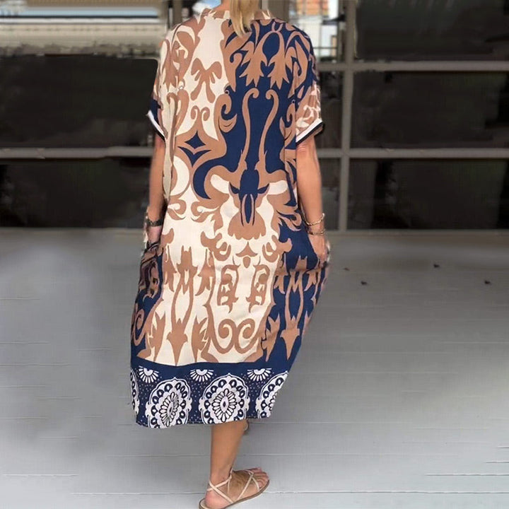 Evelora | Printed Midi Dress