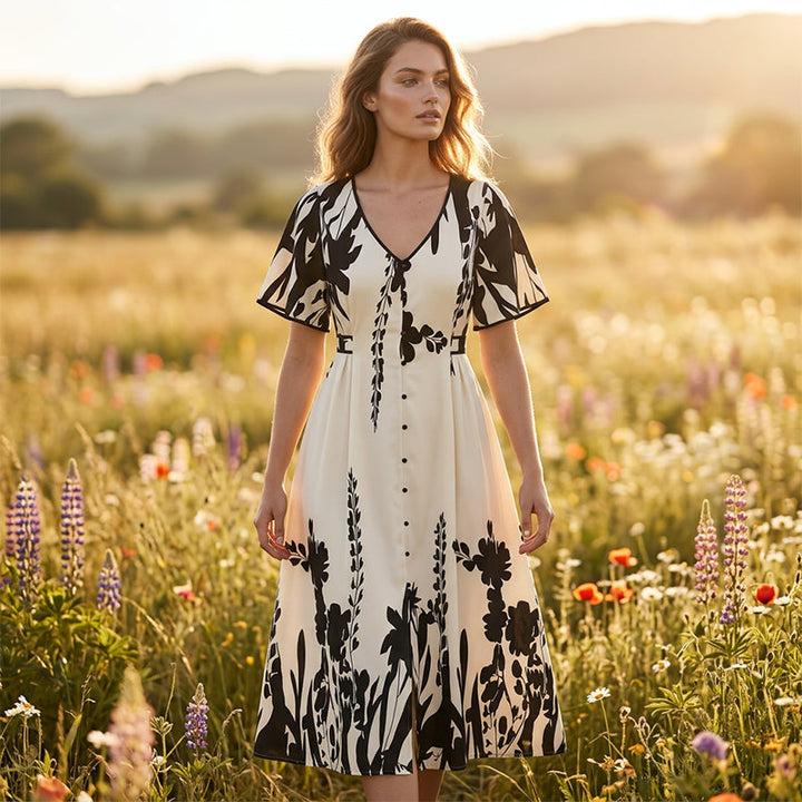 Julavie | Botanical Midi Dress
