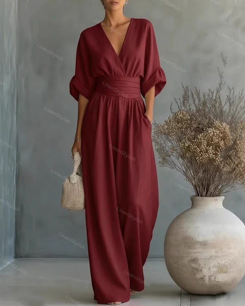 Elira Essential V-Neck Jumpsuit